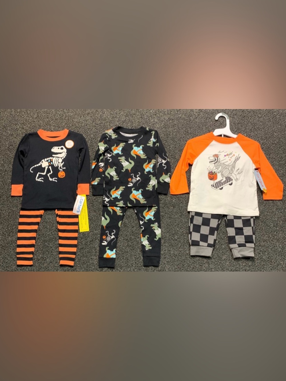 Bundle of brand new dinosaur Halloween apparel - boys size 18 month